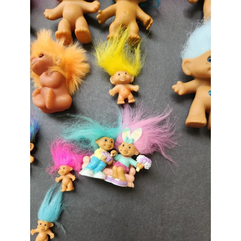 Vintage Troll Doll Lot 80s 90s Russ Berrie Ace Novelty Dam 25 Toys
